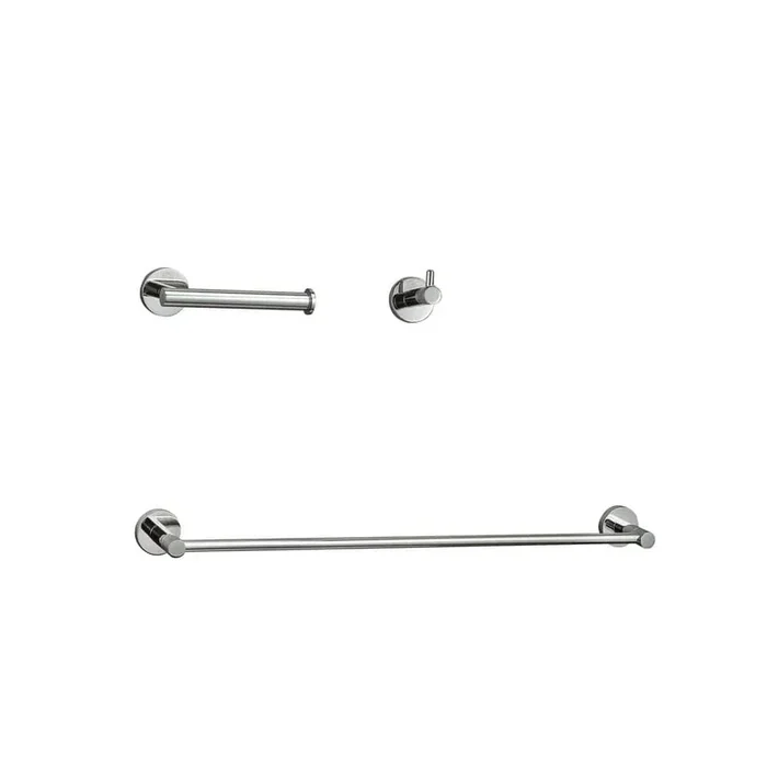 Timeless Home 3-Piece Bath Hardware Set with Mounting Hardware in Chrome