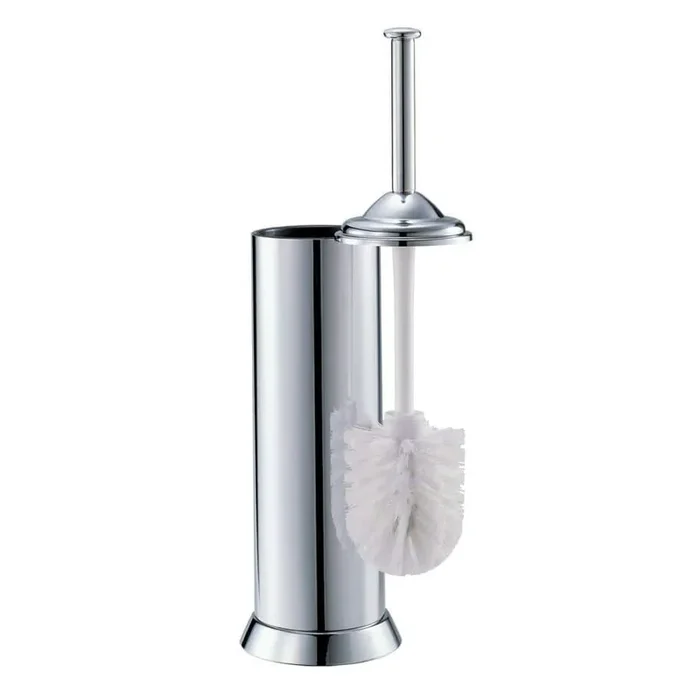 Toilet Brush with Holder in Chrome