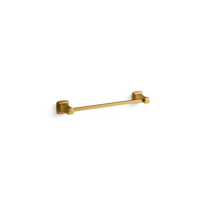 Tone 24 in. Single Towel Bar in Vibrant Brushed Moderne Brass