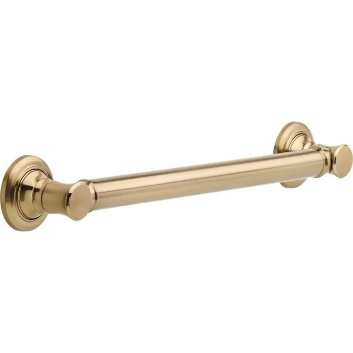 Traditional 18 in. x 1-1/4 in. Concealed Screw ADA Compliant Bathroom Shower Grab Bar in Champagne Bronze