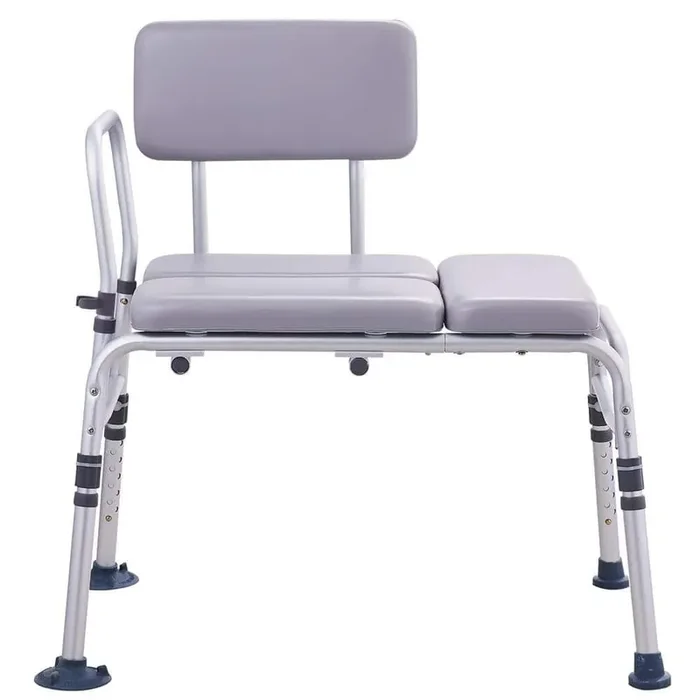 Tub Transfer Bench for Bathtub 15.7 in. W Freestanding Shower Bench Lightweight Shower Bench in Gray for Elderly