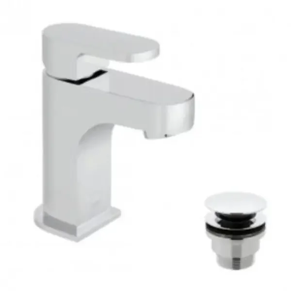 Vado Life Mini Mono Basin Mixer Tap With Universal Waste – Chrome