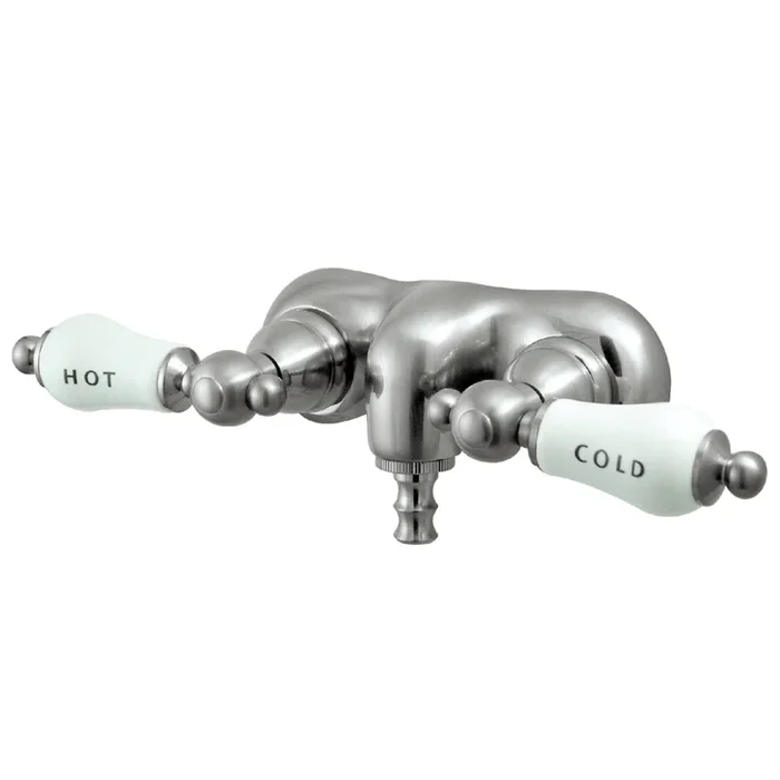 Vintage CC43T8 Two-Handle 2-Hole Tub Wall Mount Clawfoot Tub Faucet, Brushed Nickel