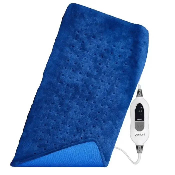 Washable Electric Heating Pad for Back Pain, Cramps Relief with Auto Shut Off, Space Blue