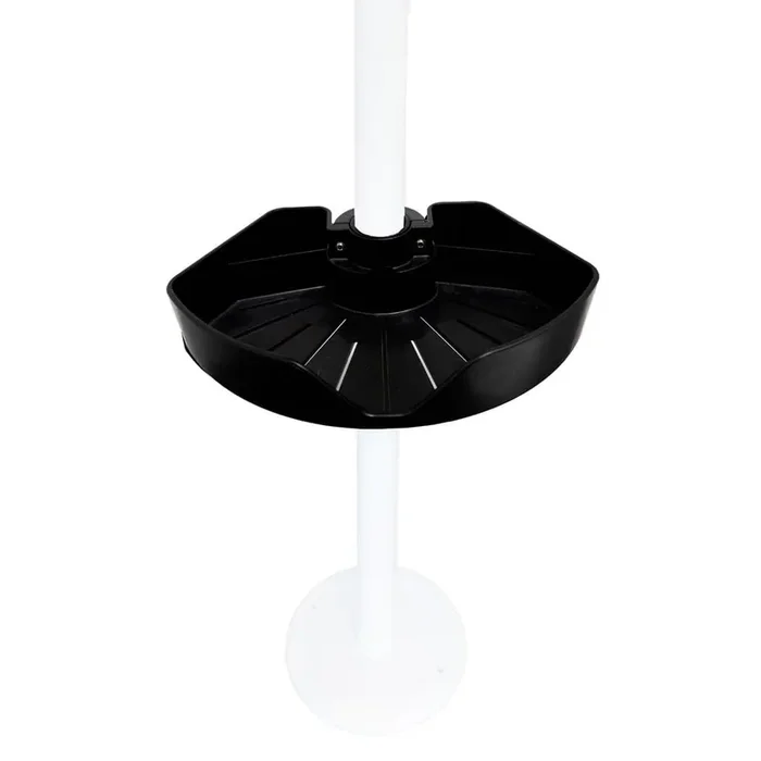 Wonder Pole Bin Accessory, 11.5 in. Organizer Compartment, Shower Caddy and Cup Holder in Black